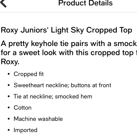 Roxy crop top - Picture 4 of 6